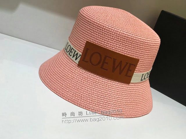 LOEWE爆款女士帽子 羅意威編織禮帽水桶帽草帽  mm1574